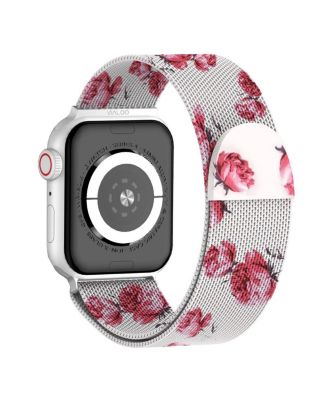 Floral Magnetic Mesh Replacement Band for Apple Watch