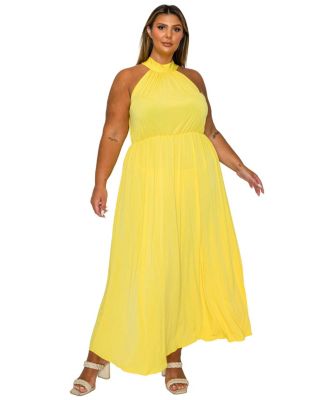 Plus Size Cassia Halter Neck Dress