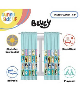 Bluey Curtains for Kids Bedroom 4-Piece Drape Set Pack of 2