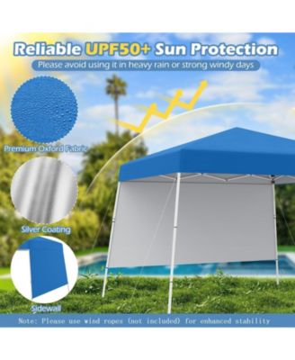 8 X 8 Feet Pop up Canopy Tent with 1 Sidewall and Portable Backpack