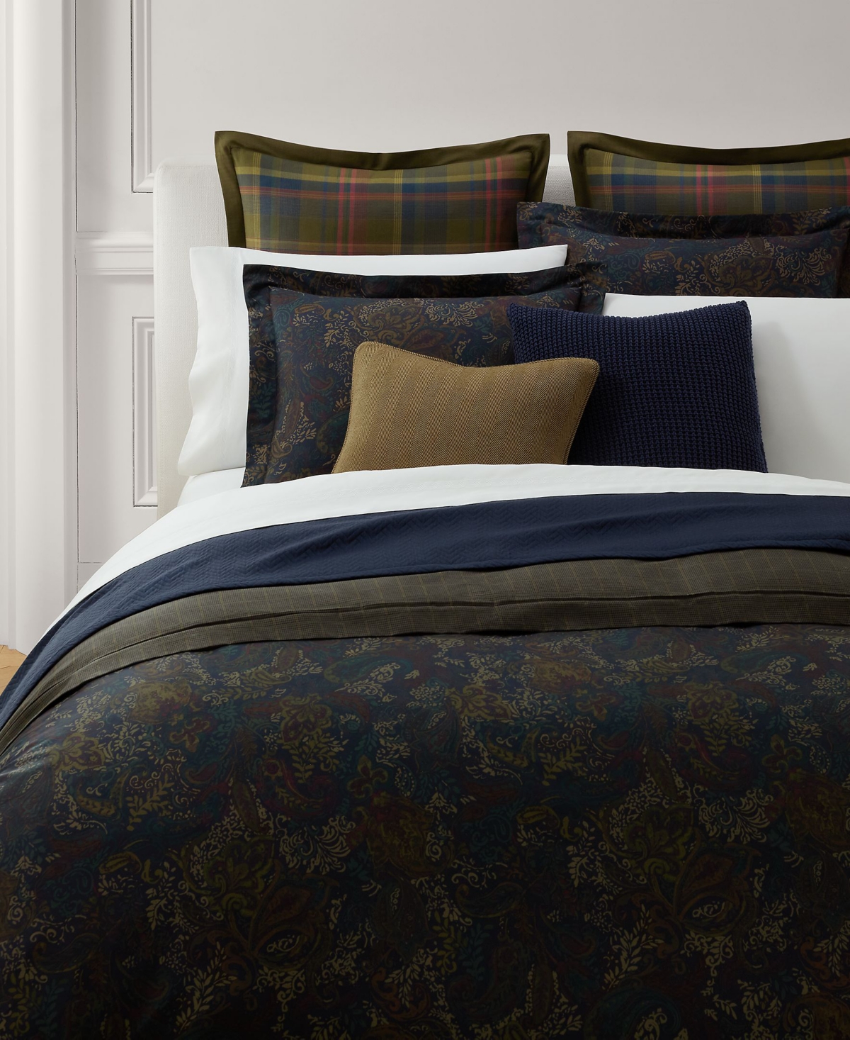 Ralph Lauren Henry Cotton Sateen Reversible 3-pc. Comforter Set, Full/queen In Multi
