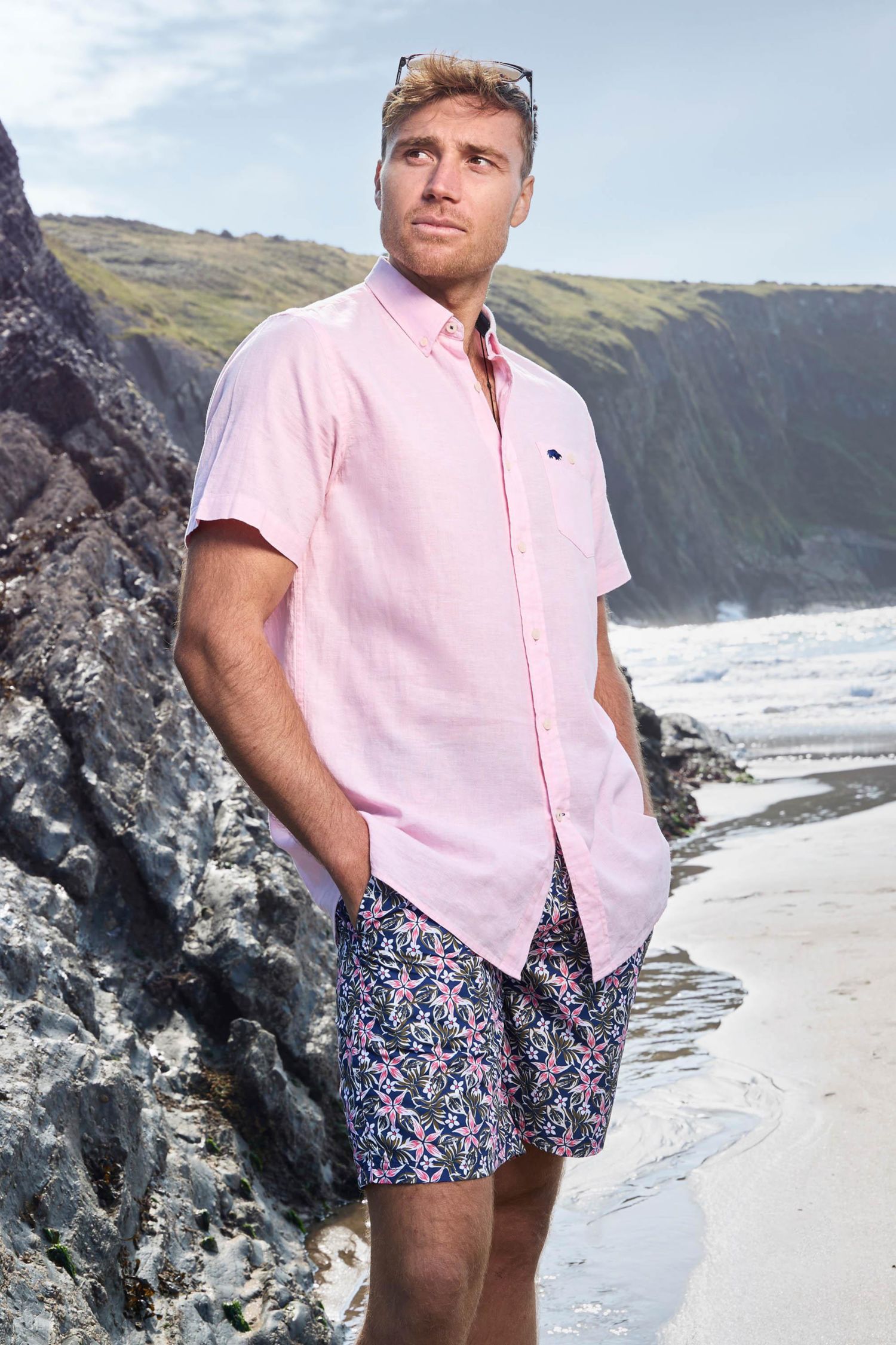 Men's Hawaiian Printed Swim Shorts