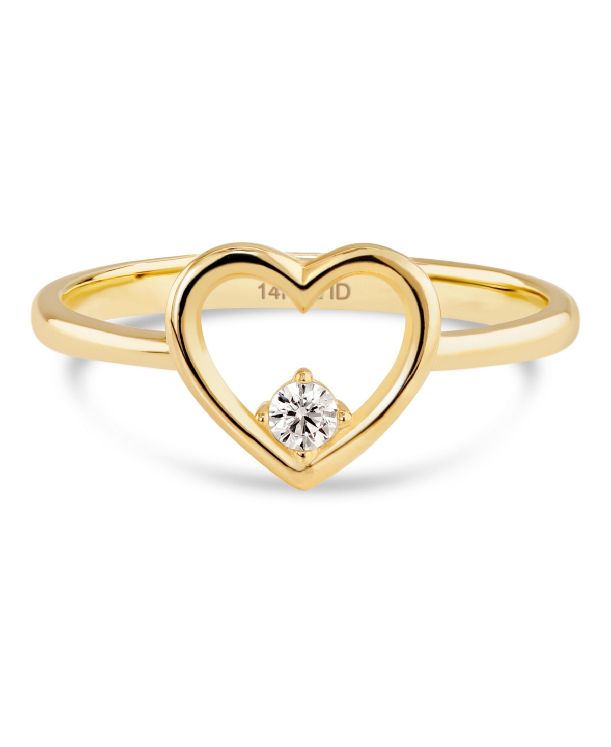 Open Heart Ring in 14K Gold, Size 8, approx. 1.9 grams. - Gold