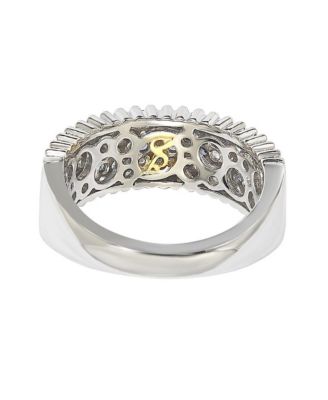 Suzy Levian Sterling Silver Sapphire & Created White Sapphire Half Band