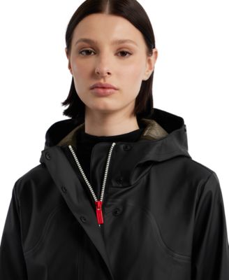Women's Hooded Rubberized Waterproof Rain Coat