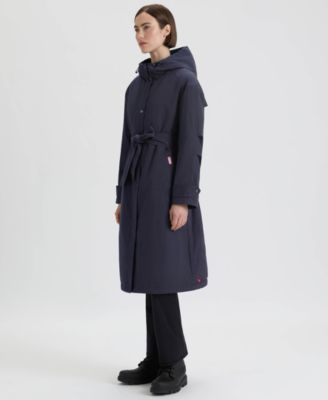 Women's Hooded Belt Trench Coat