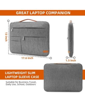 17-17.3 inch Laptop Sleeve Bag, Slim Shockproof Handbag Carrying Case, Notebook Computer Cover Fit for Acer Asus Dell HP Grey
