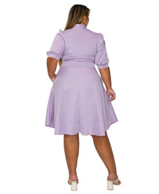 Plus Size Carina Donna Flare Dress w/ Pockets