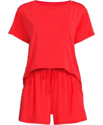 Women's Cooling 2 Piece Pajama Set - Short Sleeve Tee and Shorts