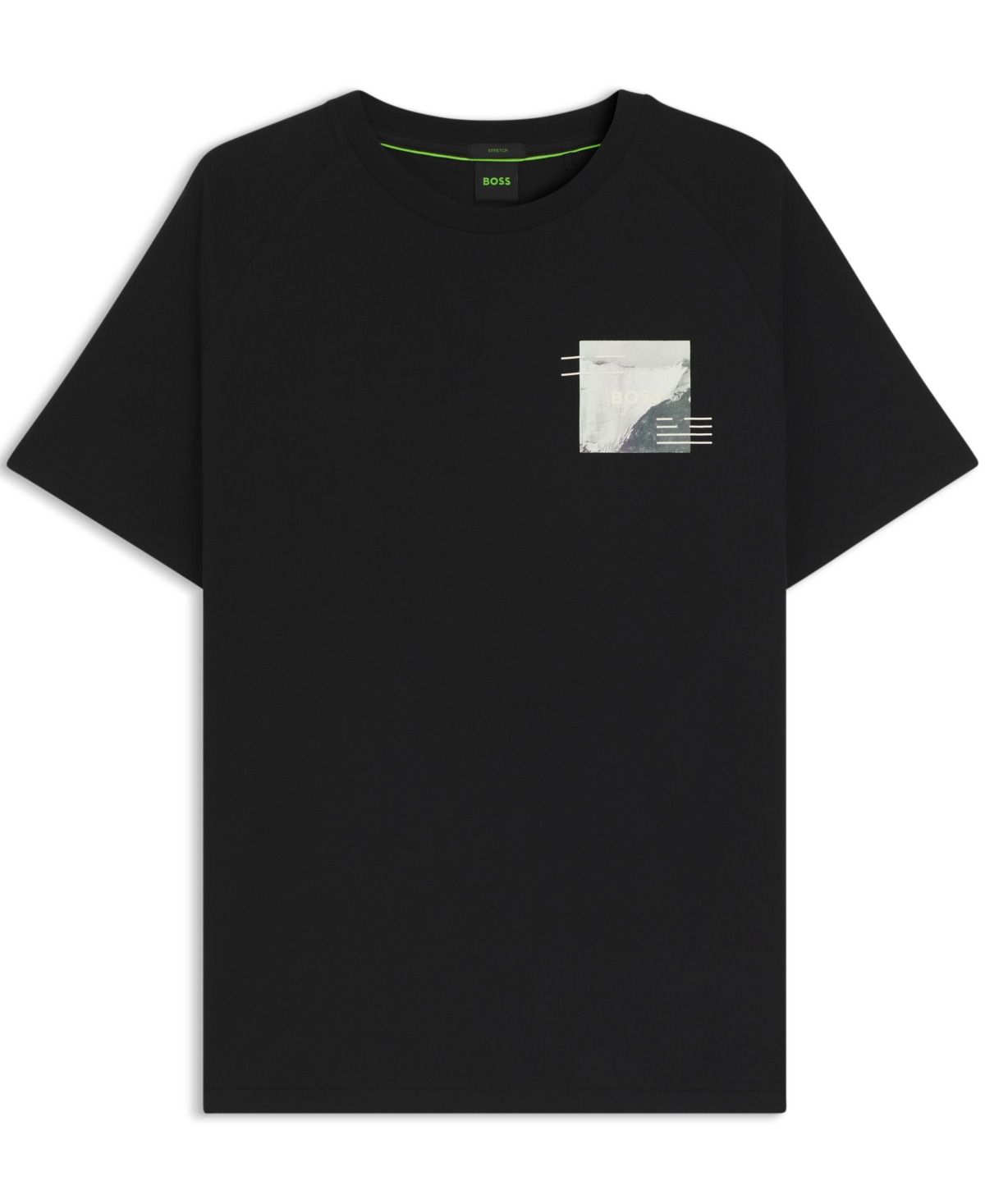 Hugo Boss Boss By  Men's Decorative Reflective Relaxed-fit T-shirt In Black