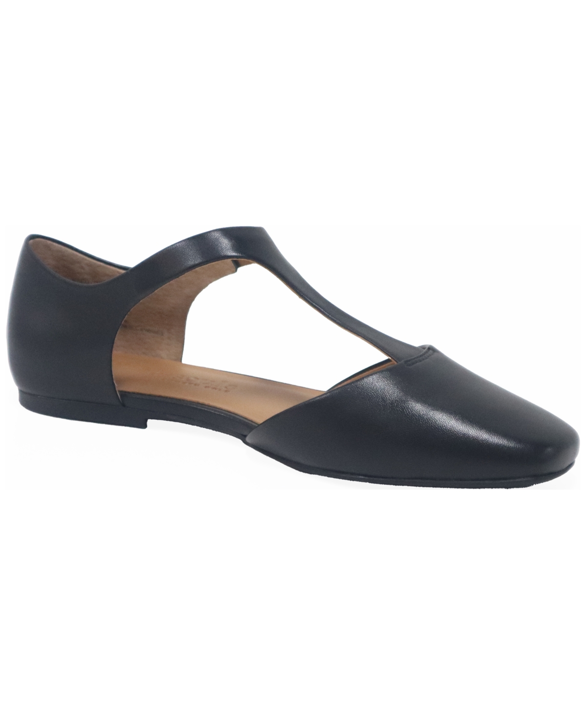 Gentle Souls Wyatt T-strap Flat In Black