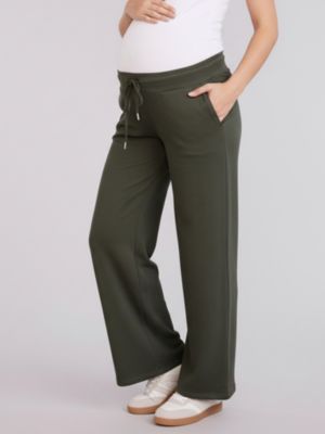 Women's Under the Belly Wide Leg Sweatpants - Motherhood Maternity