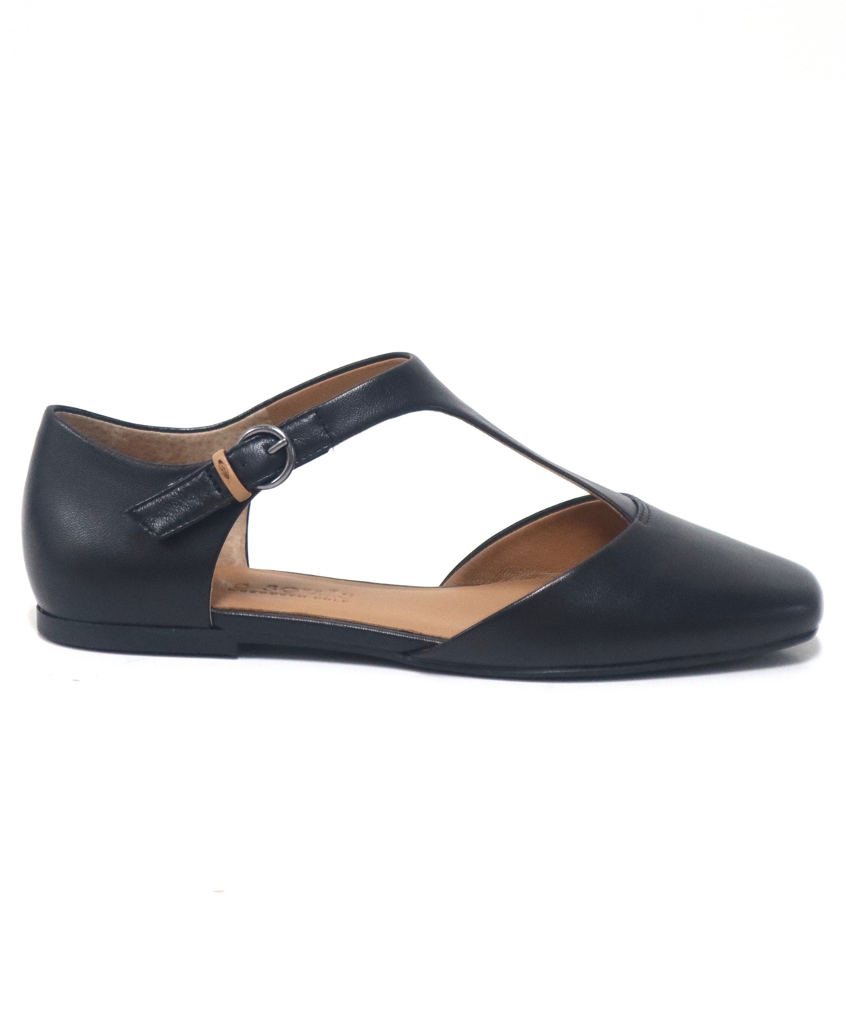 Gentle Souls Wyatt T-strap Flat In Black
