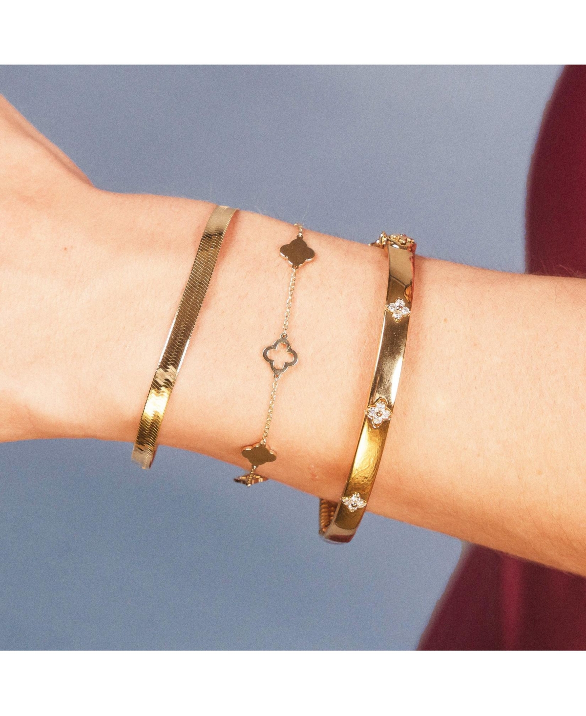 The Lovery Mini Herringbone Bracelet 14K Yellow Gold - 3 millimeters