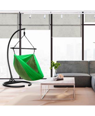 Hanging Outdoor Camping Cacoon Chair - Collapsible and Lightweight Swings - Swinging Rocker Chairs for Camp, Travel, Hiking, Tent, or Porch