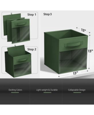 Sorbus 11 Inch Storage Bins with Clear Window