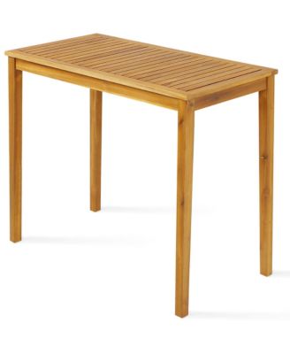 45'' Rectangular Bar Height Dining Table Outdoor Acacia Wood Bar Table Indonesia Teak