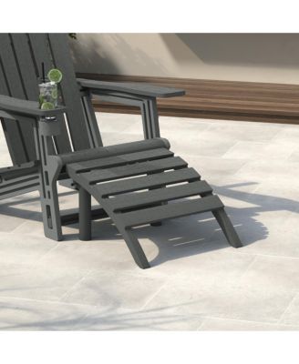 Outdoor Patio HDPE Adirondack Ottoman Footrest