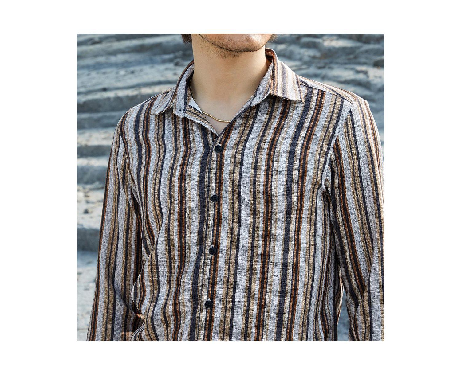 Men's Multitrack-Striped Shirt
