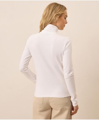 Women's Luxe Stretch Jersey Slim Turtleneck