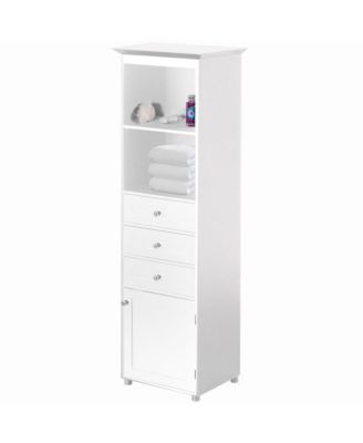 Tall Freestanding Storage Organizer Linen Tower, Vanity Closet