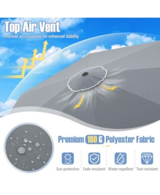 10 Feet Patio Umbrella Outdoor Market Umbrella with Crank Tilt Adjustment