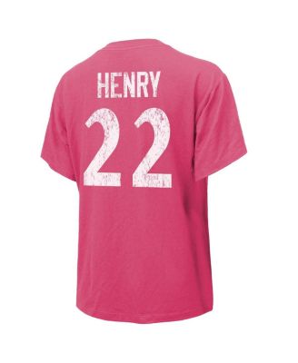 Women's Derrick Henry Pink Baltimore Ravens Name Number T-Shirt