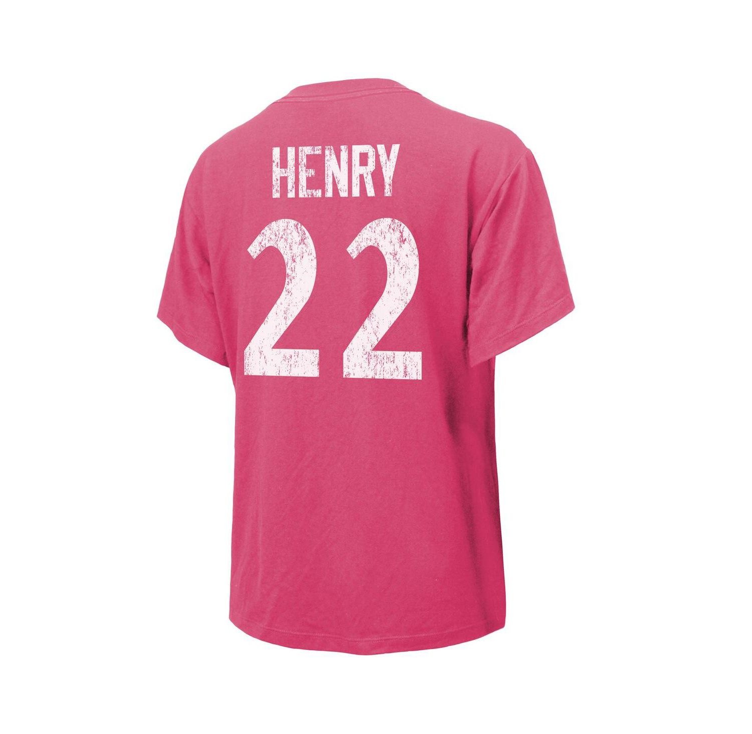 Women's Derrick Henry Pink Baltimore Ravens Name & Number T-Shirt