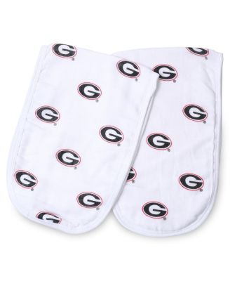 Three Little Anchors - Baby Boys and Girls Georgia Bulldogs 2-Pack Muslin Burp Cloth Set