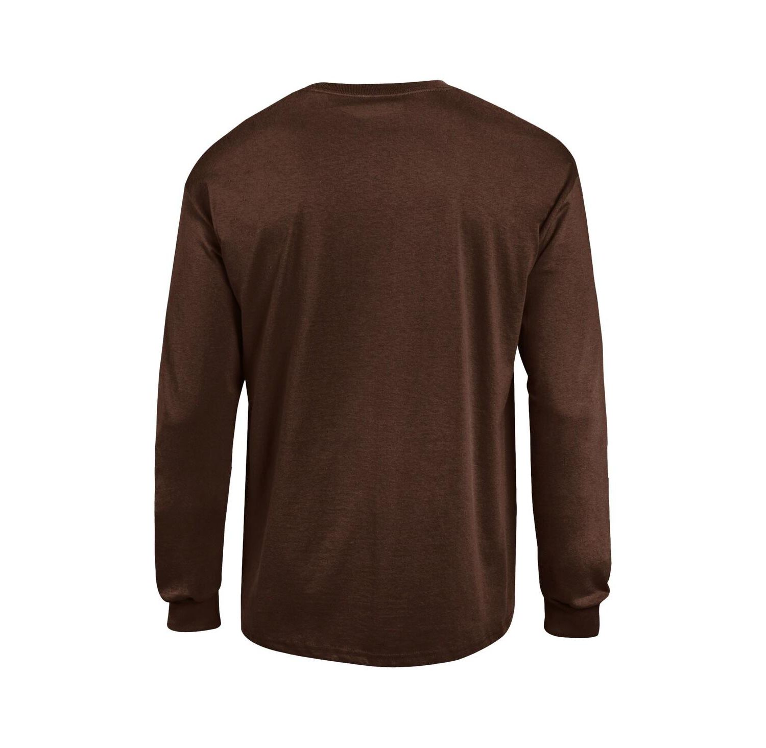Men's Brown Wyoming Cowboys Arch Over Logo 2-Hit Long Sleeve T-Shirt