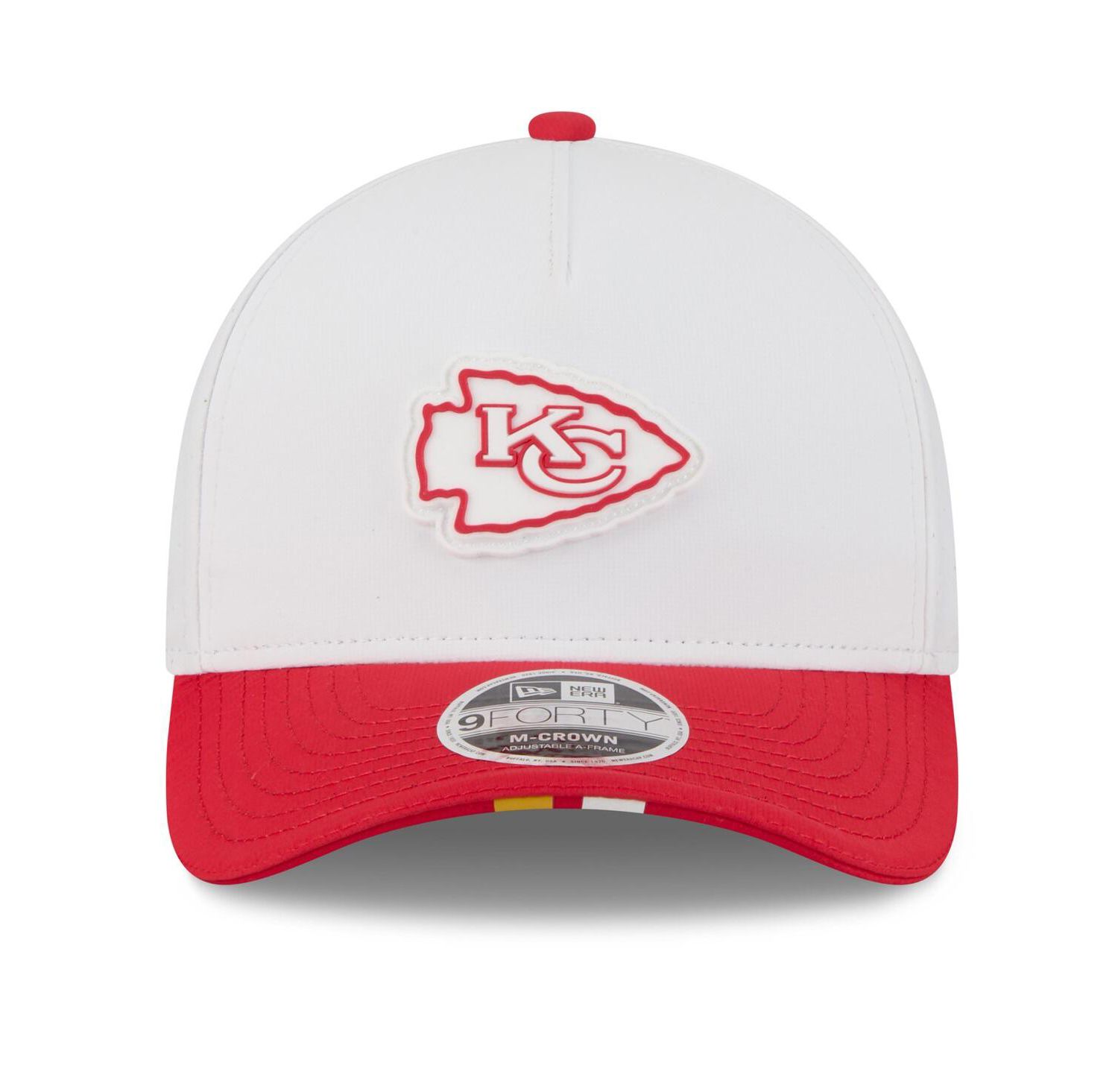 Men's White/Red Kansas City Chiefs 2025 NFL Training Camp A-Frame 9FORTY Adjustable Hat