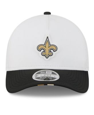 Men's White/Black New Orleans Saints 2025 NFL Training Camp A-Frame 9FORTY Adjustable Hat