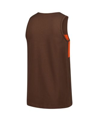 Men's Brown Cleveland Browns Retro Color Block Tank Top