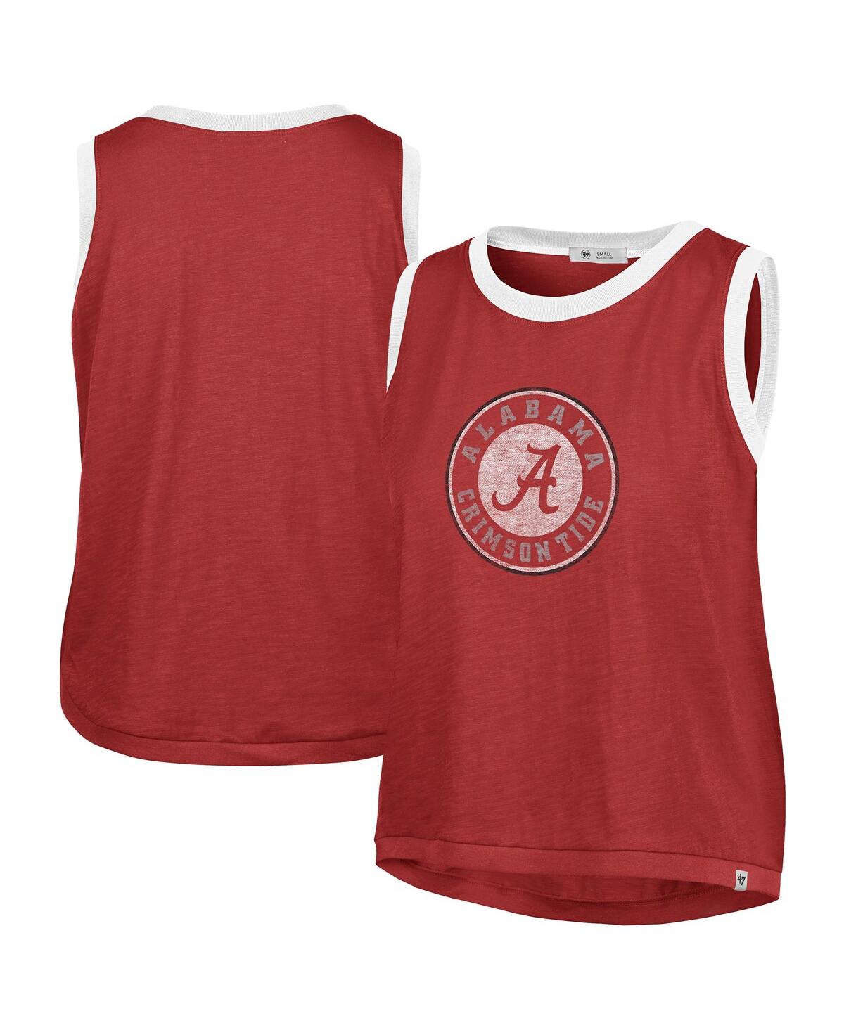47 Brand Women's Crimson Alabama Crimson Tide Premier Ringer Tank Top In Red