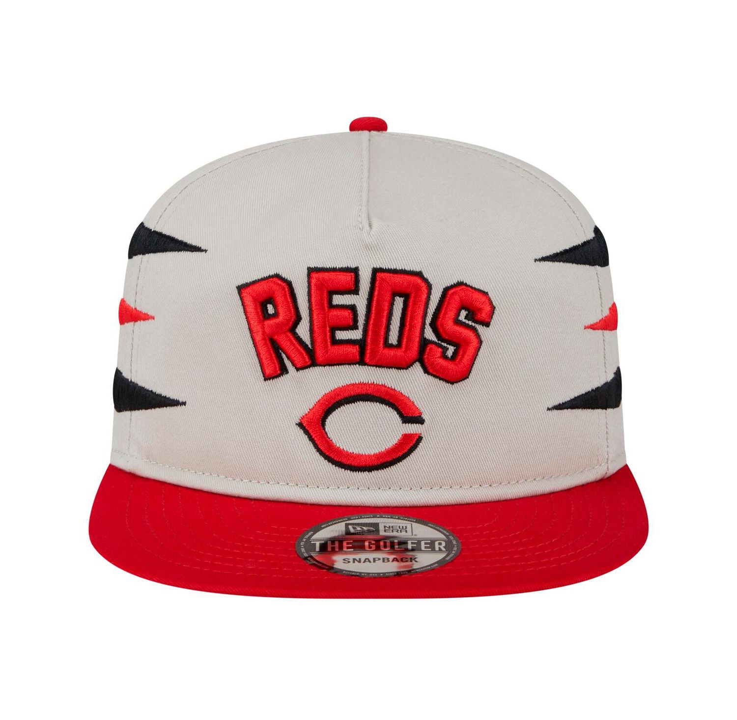 Men's Cream Cincinnati Reds Iron Golfer Snapback Hat