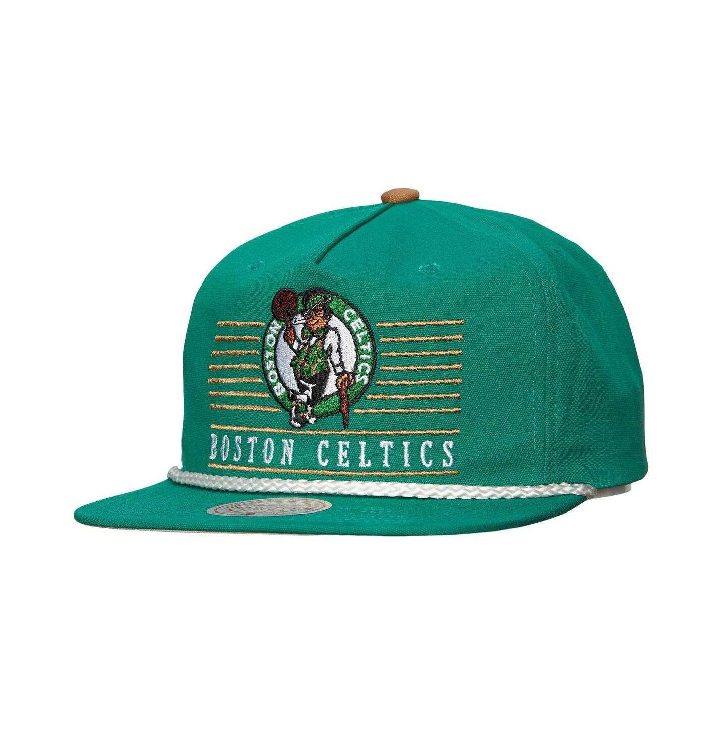 Мужская кепка Mitchell & Ness Kelly Green Boston Celtics Ascend Deadstock Snapback Hat — фото 1