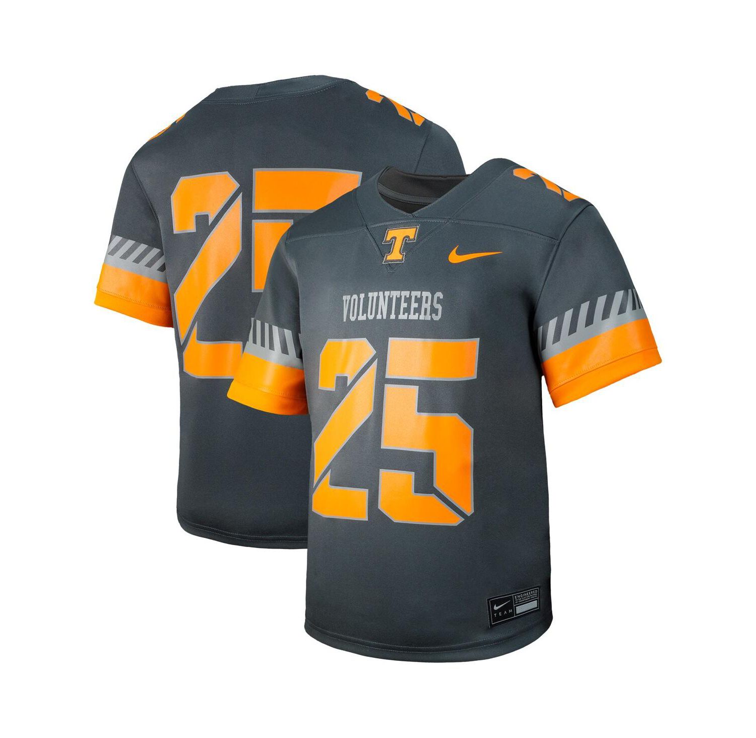 Big Boys and Girls 25 Anthracite Tennessee Volunteers Untouchable Replica Game Jersey