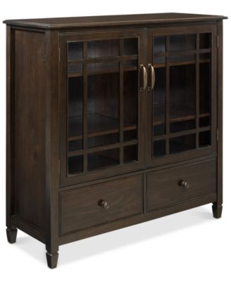 Simpli Home Barker Tall Storage Cabinet - Macy's