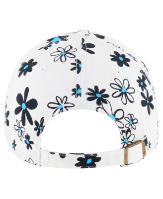 Big Girls White Miami Marlins Daisy Delight Clean Up Adjustable Hat