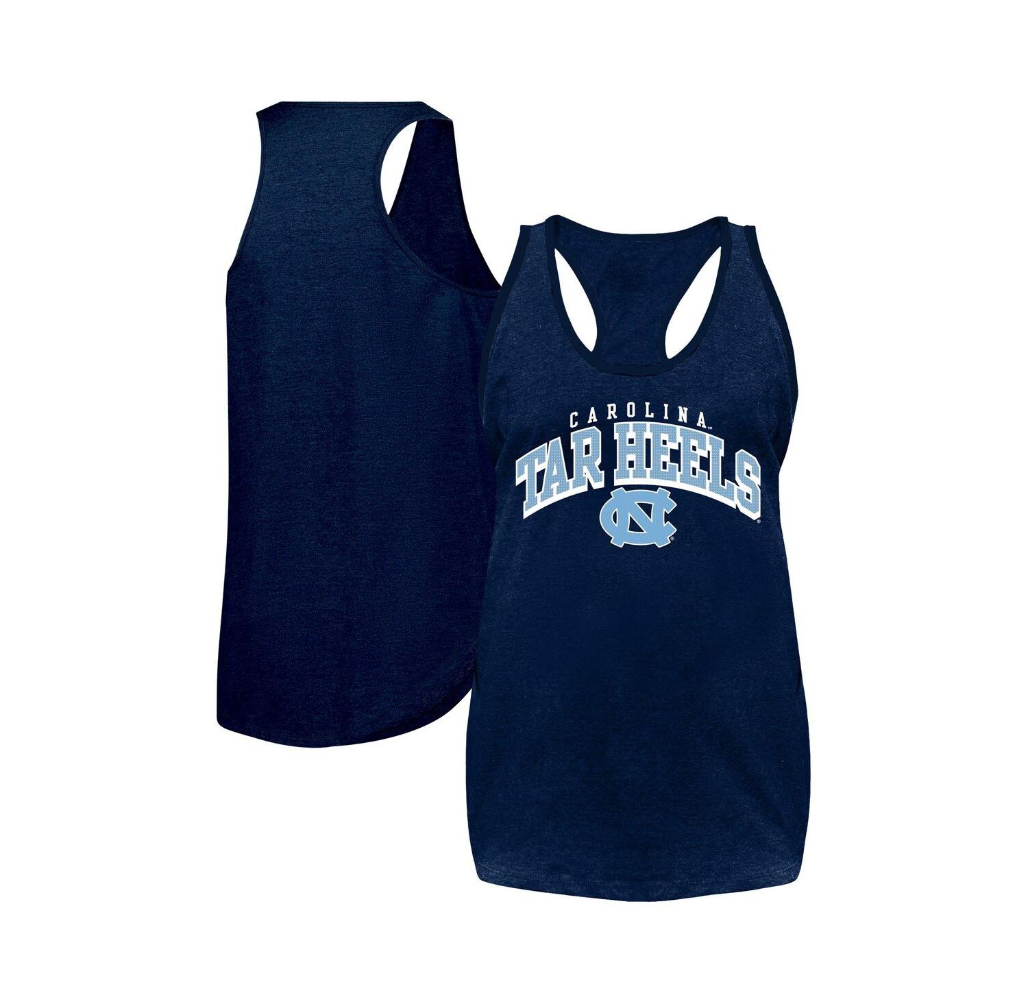Women's Navy North Carolina Tar Heels Plus Size Arch Tank Top