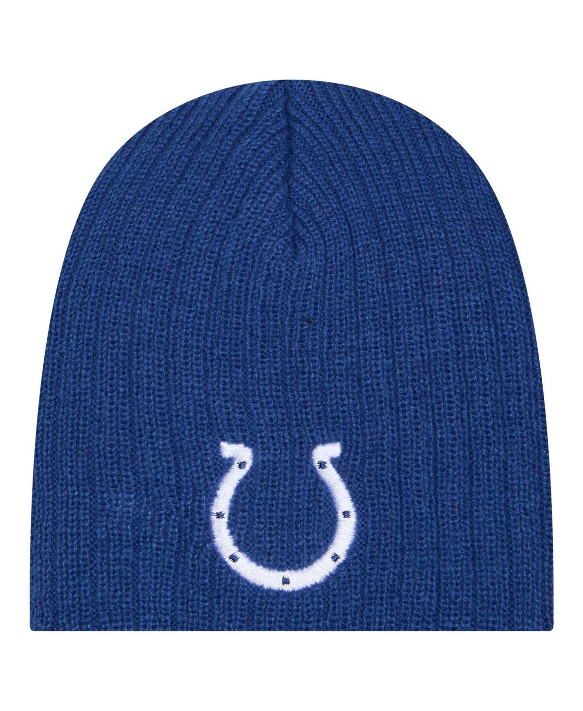 New Era Baby Boys And Girls Royal Indianapolis Colts Mini Knit Hat In Blue