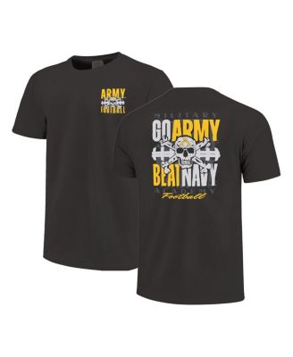 Image One - Men's and Women's Graphite Army Black Knights Skull Beat Navy Football T-Shirt