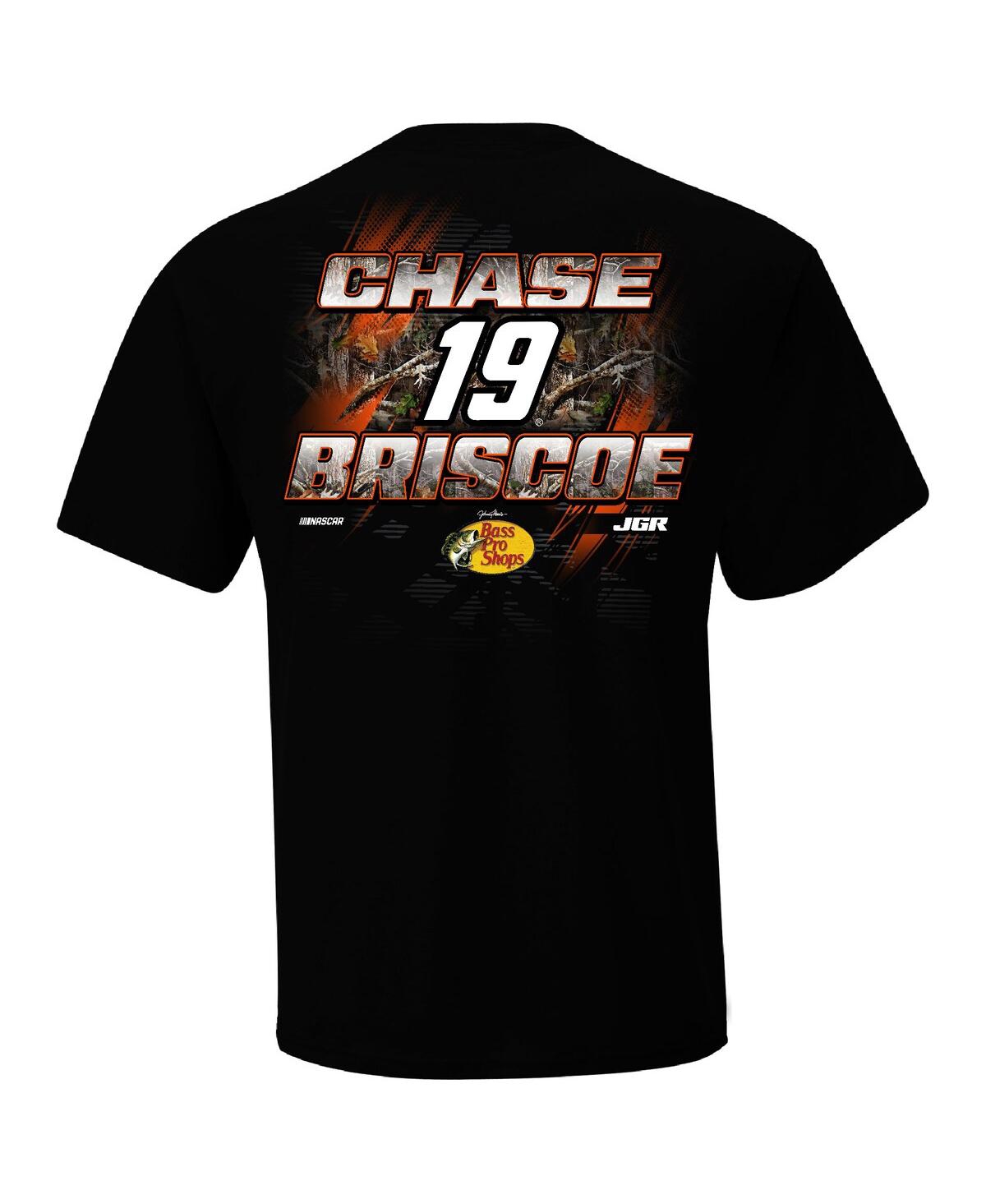 Joe Gibbs Racing Team Collection Men's Black Chase Briscoe Bass Pro Shops Camo T-shirt In Black
