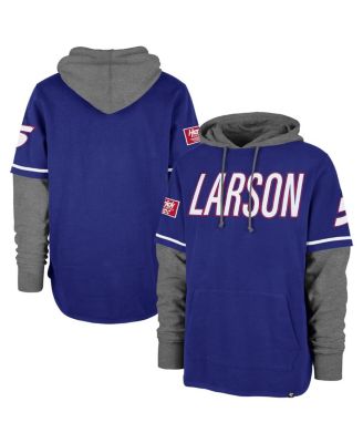'47 Brand - Men's Royal Kyle Larson Trifecta Shortstop Pullover Hoodie