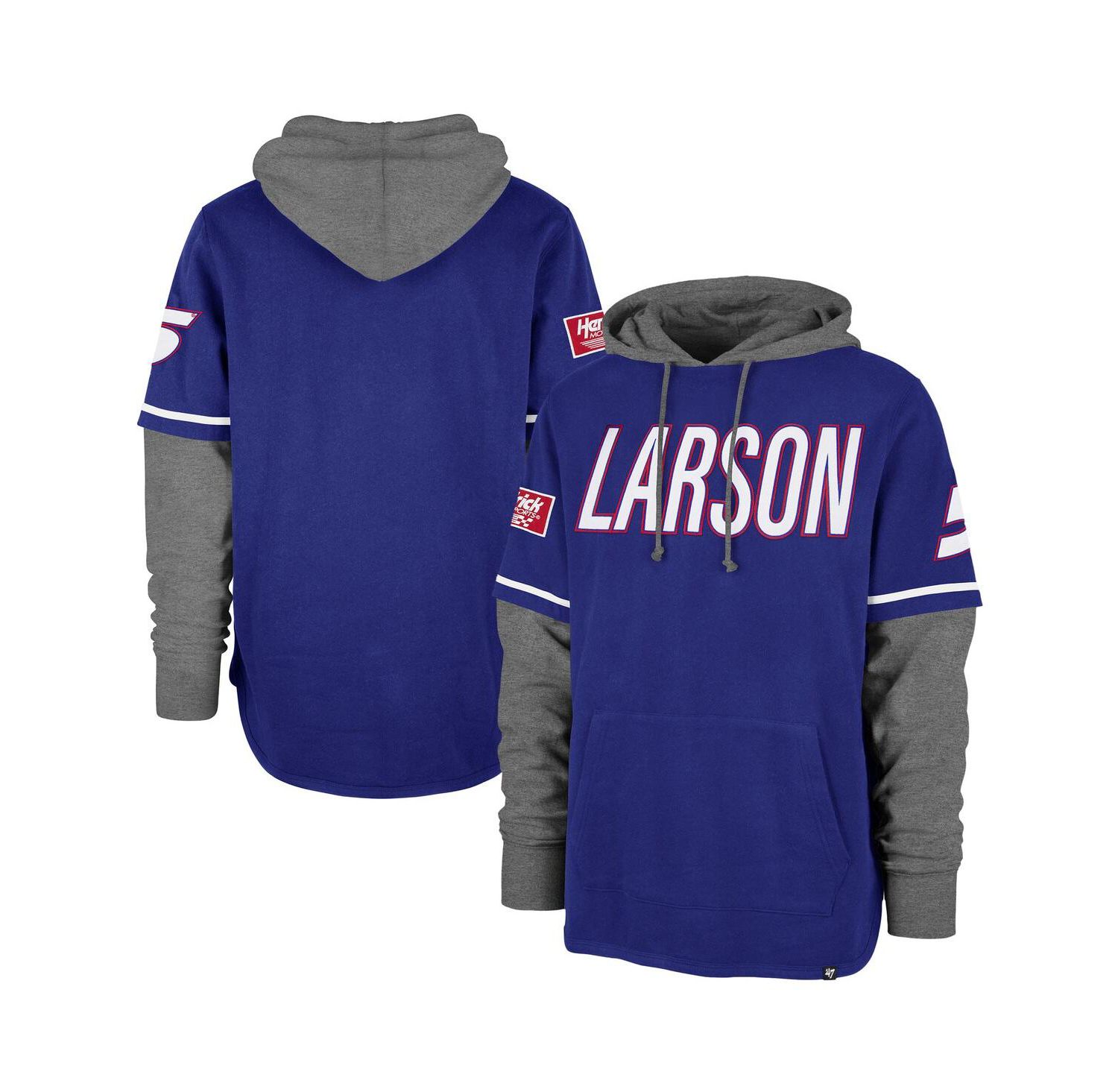 Men's Royal Kyle Larson Trifecta Shortstop Pullover Hoodie