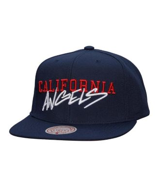 Men's Navy California Angels Team Tagged Snapback Hat