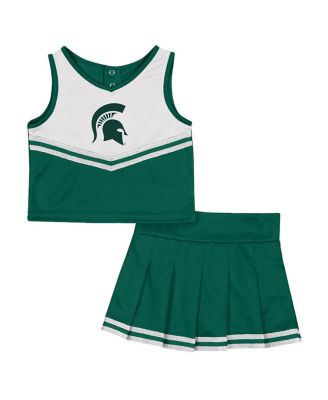 Colosseum - Girls Toddler Green Michigan State Spartans Time For Recess Cheer Top Skirt Set