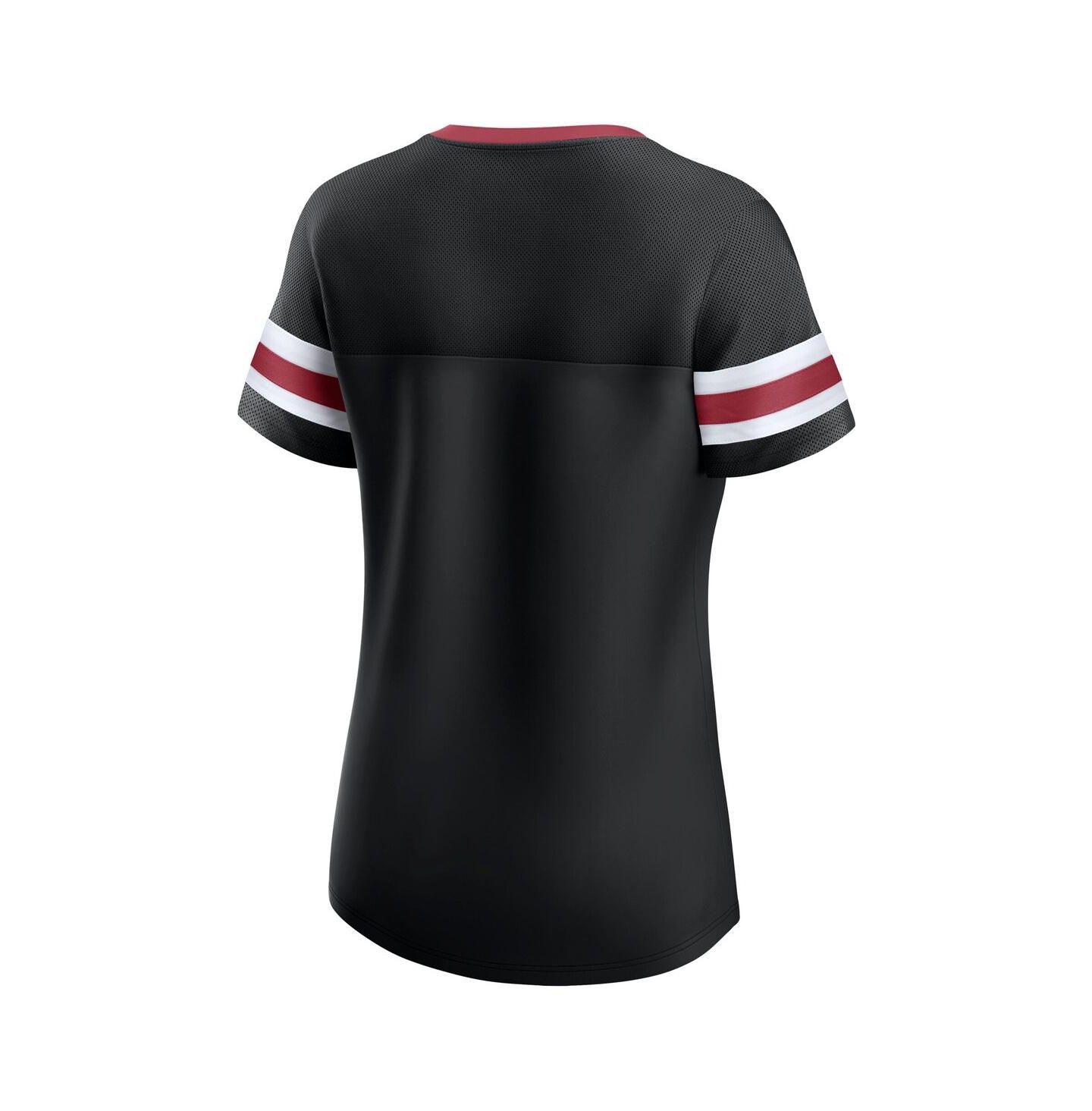 Женская футболка Fanatics Black Arizona Cardinals Original State Lace-Up — фото 2
