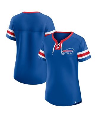 Fanatics - Women's Royal Buffalo Bills Lace-Up Bling T-Shirt