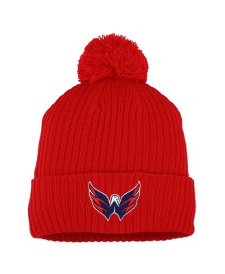 Fanatics - Men's Red Washington Capitals Cuffed Knit Pom with Hat